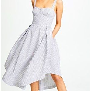 Kendall + Kylie Seersucker Bustier Dress S NWT